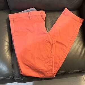 J. Crew Coral Orange Chino Pants